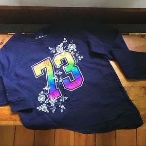 Hanes Girls size L/10-12 hi-low graphic sweatshirt